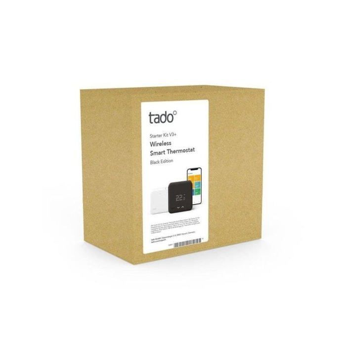 Termostato inteligente TADO - Kit principal - Negro - Reduce tu consumo de energía