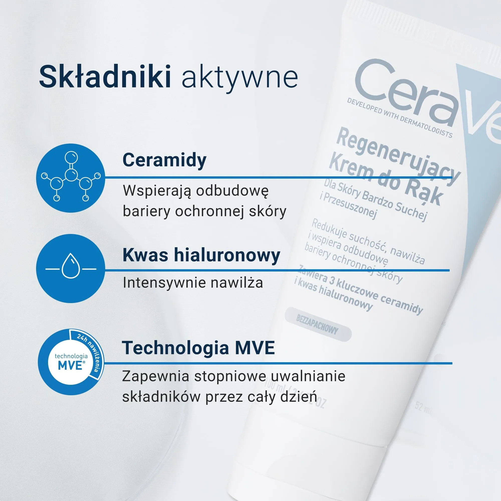 CeraVe Regenerujący krem do rąk do skóry bardzo suchej 100 ml
