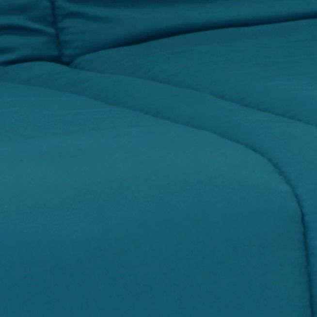 Sofá cama clic-clac de 3 plazas - Azul pato - 100% algodón - Ancho 193 x Profundidad 92 cm - LENA
