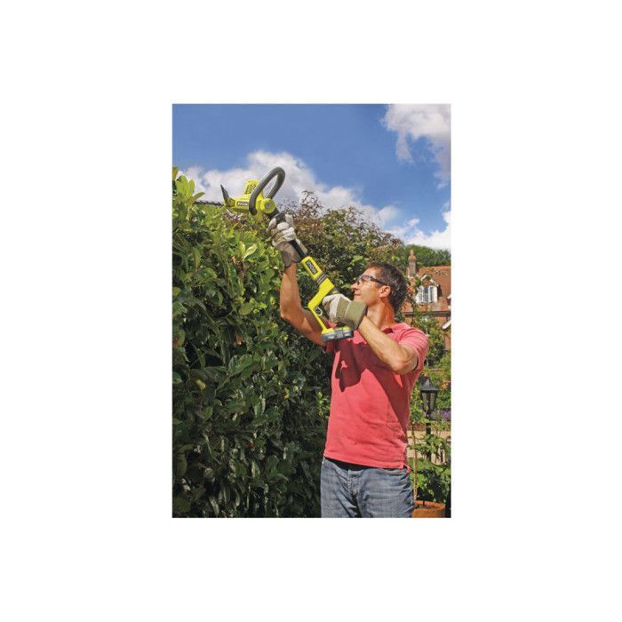 RYOBI - Cortasetos de brazo articulado ONE+ de 18 V - Cuchillas de 50 cm - Espacio entre cuchillas de 16 mm - HedgeSweep™ - Batería y cargador no incluidos