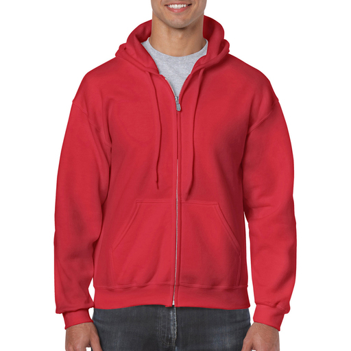 Moletom com zíper Gildan masculino, ideal para esportes e academia.