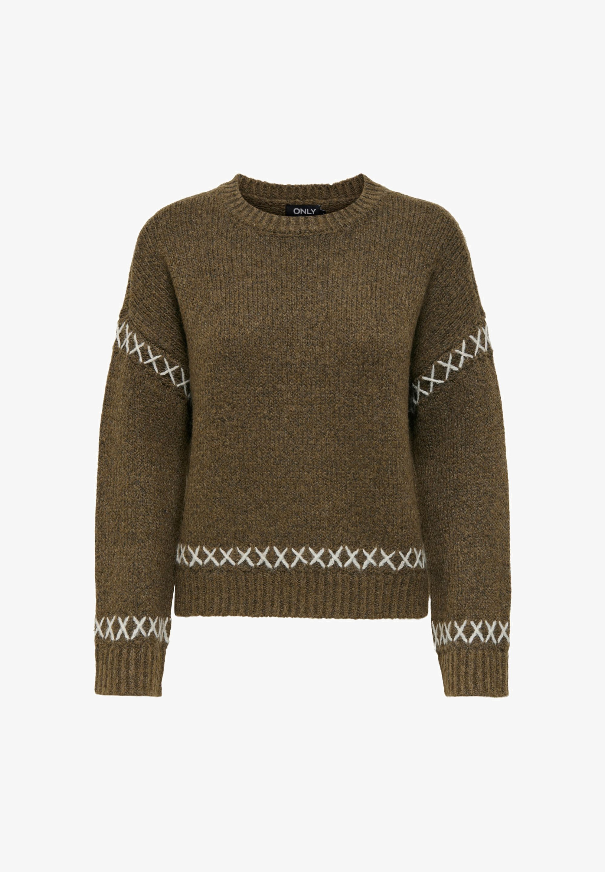 SOLO ONLAMANDA LIFE DETTAGLIO COLLO A O - Maglione - dettaglio cucciolo/ballerino delle nuvole