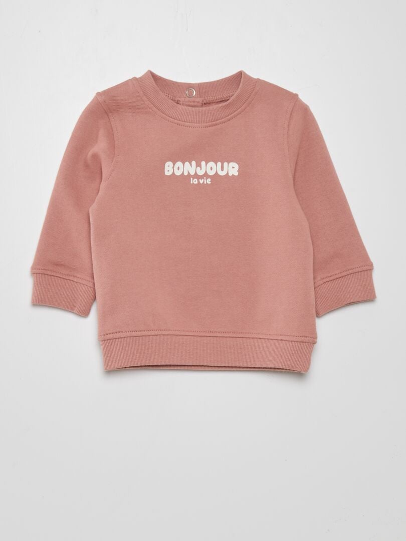 Lichtgewicht fleece sweatshirt - Roze