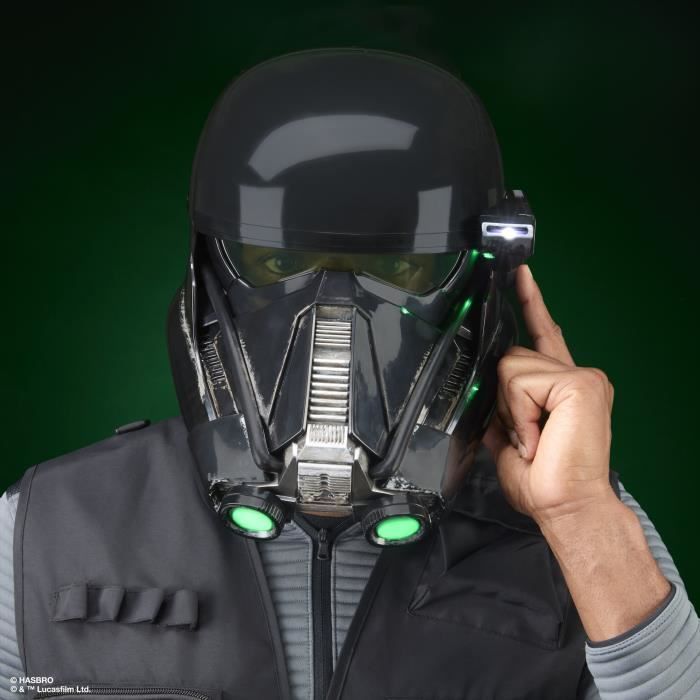 Casco elettronico premium da Death Trooper imperiale con LED avanzati, articolo per cosplay, età 14+, Star Wars The Black Series