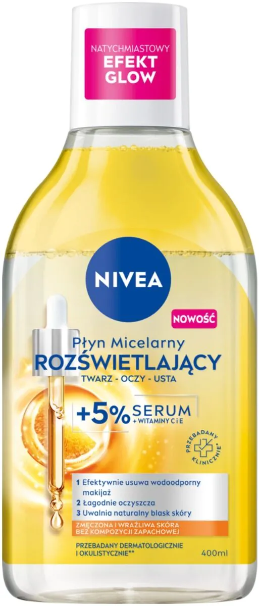 Nivea Rozświetlający 5% Serum - płyn micelarny 400ml