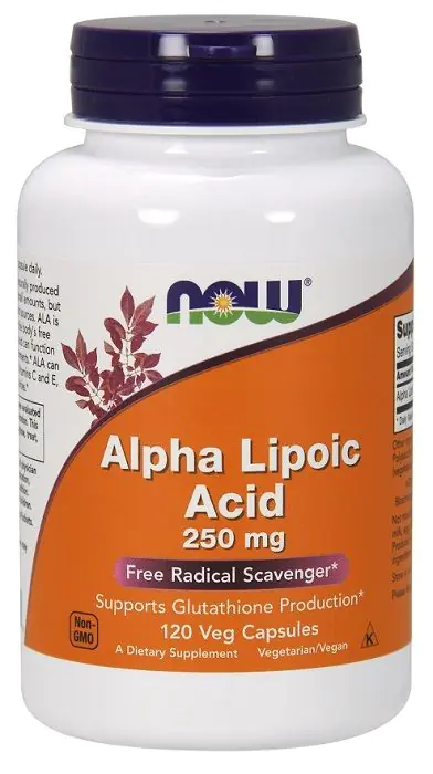 Now Foods Kwas alfa-liponowy 250 mg, Kapsułki