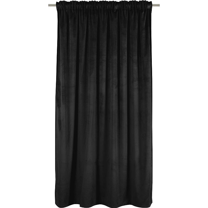Hemgardin 140x220 cm sammet svart