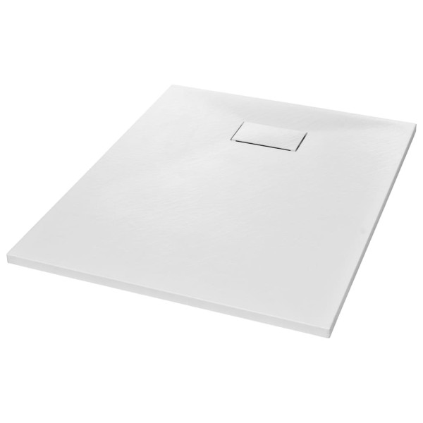 Brodzik prysznicowy Biały 100 x 80 cm Poliester vidaXL