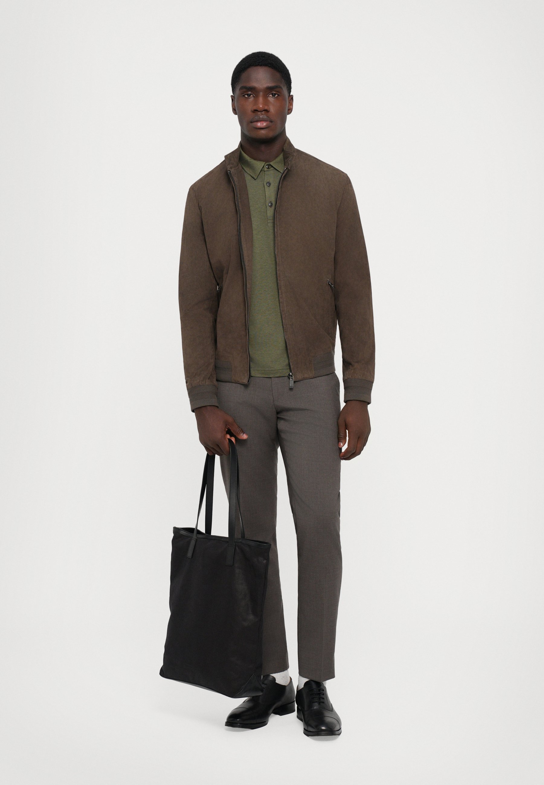Veste en cuir Pal Zileri - marron