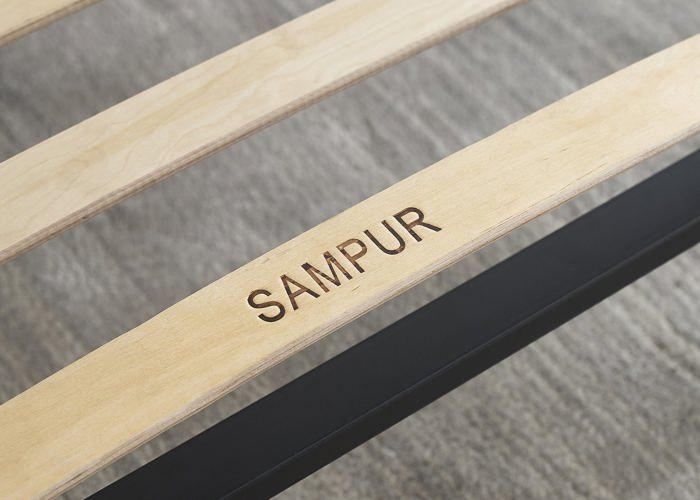 Base de cama de láminas extensible de 90-180x200 de SAMPUR | Versátil y modular - Zona para dormir individual o doble - Láminas de álamo duraderas