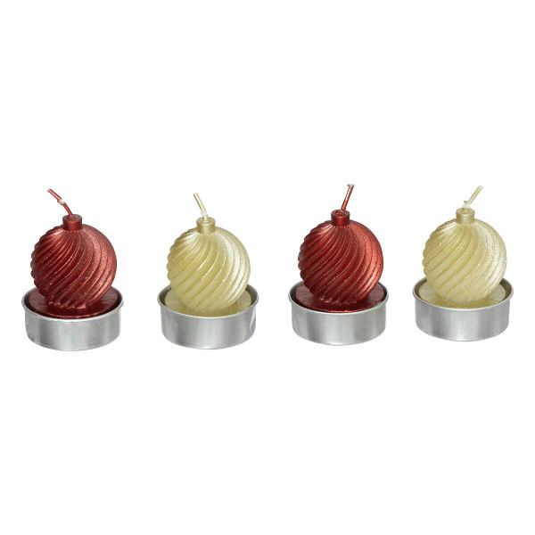 Świeczki tealight w kształcie bombek, 4 sztuki