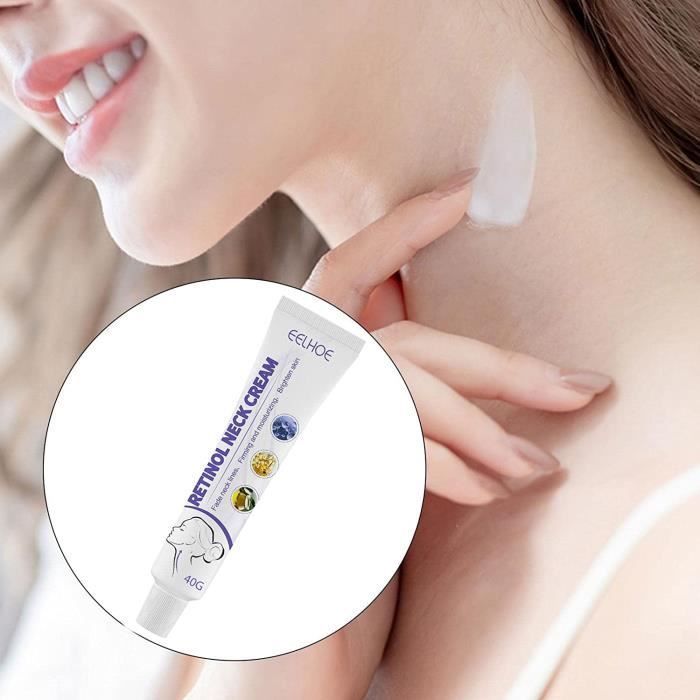 Crema reafirmante para el cuello, hidratante revitalizante para el rostro | Crema tensora para el cuello flácido y reductora de papada, con colágeno y retinol.