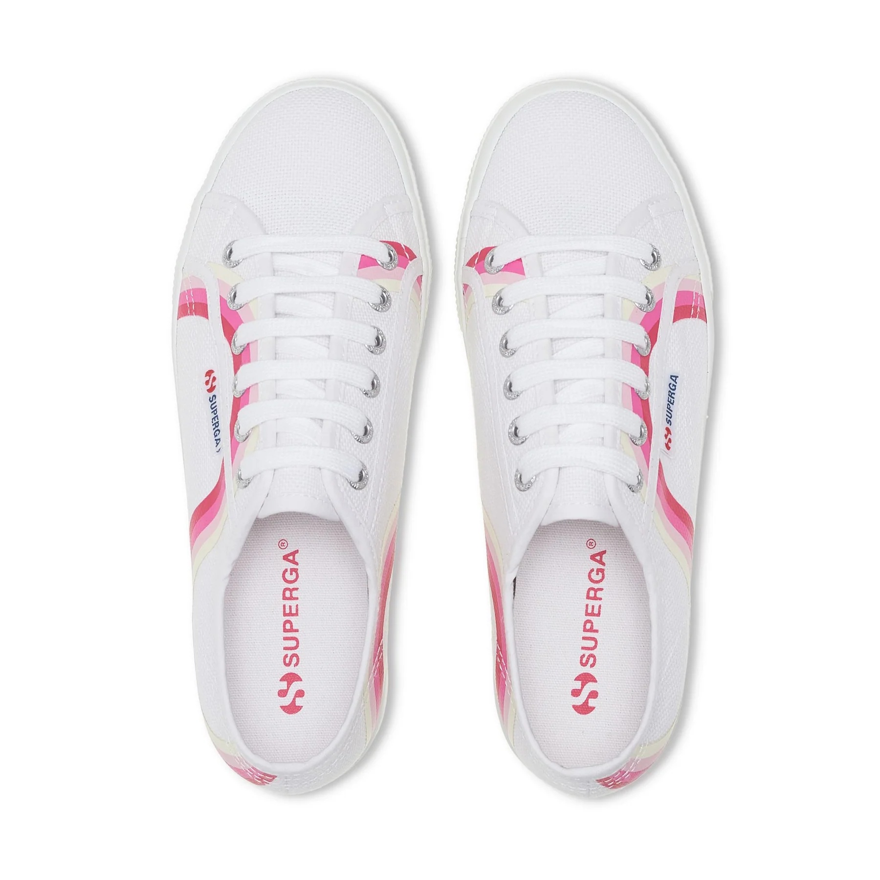 2790 ROUND STRIPES-WHITE-SHADED PINK