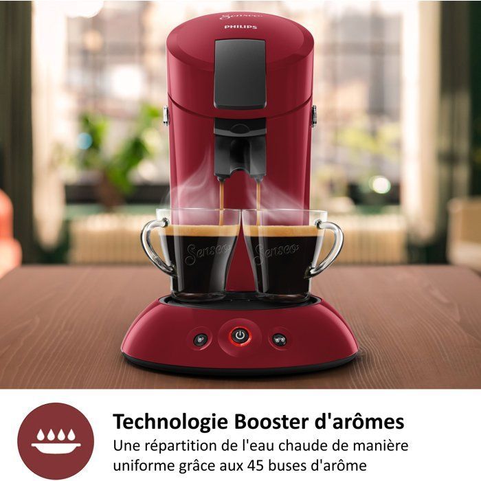 Cafetière à dosette - PHILIPS - SENSEO - HD6553/81 - Original - Rouge