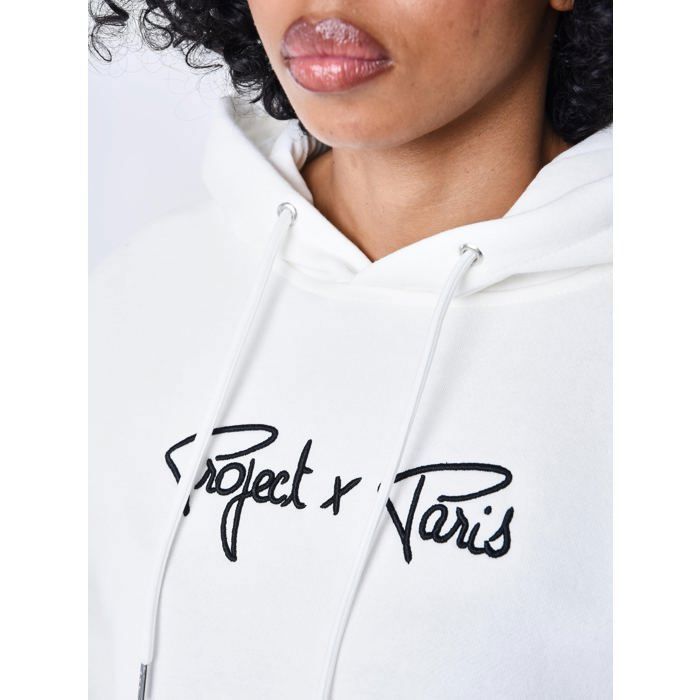 Essentials Project X Paris Damen-Hoodie – Off-White – Lange Ärmel – Kapuze