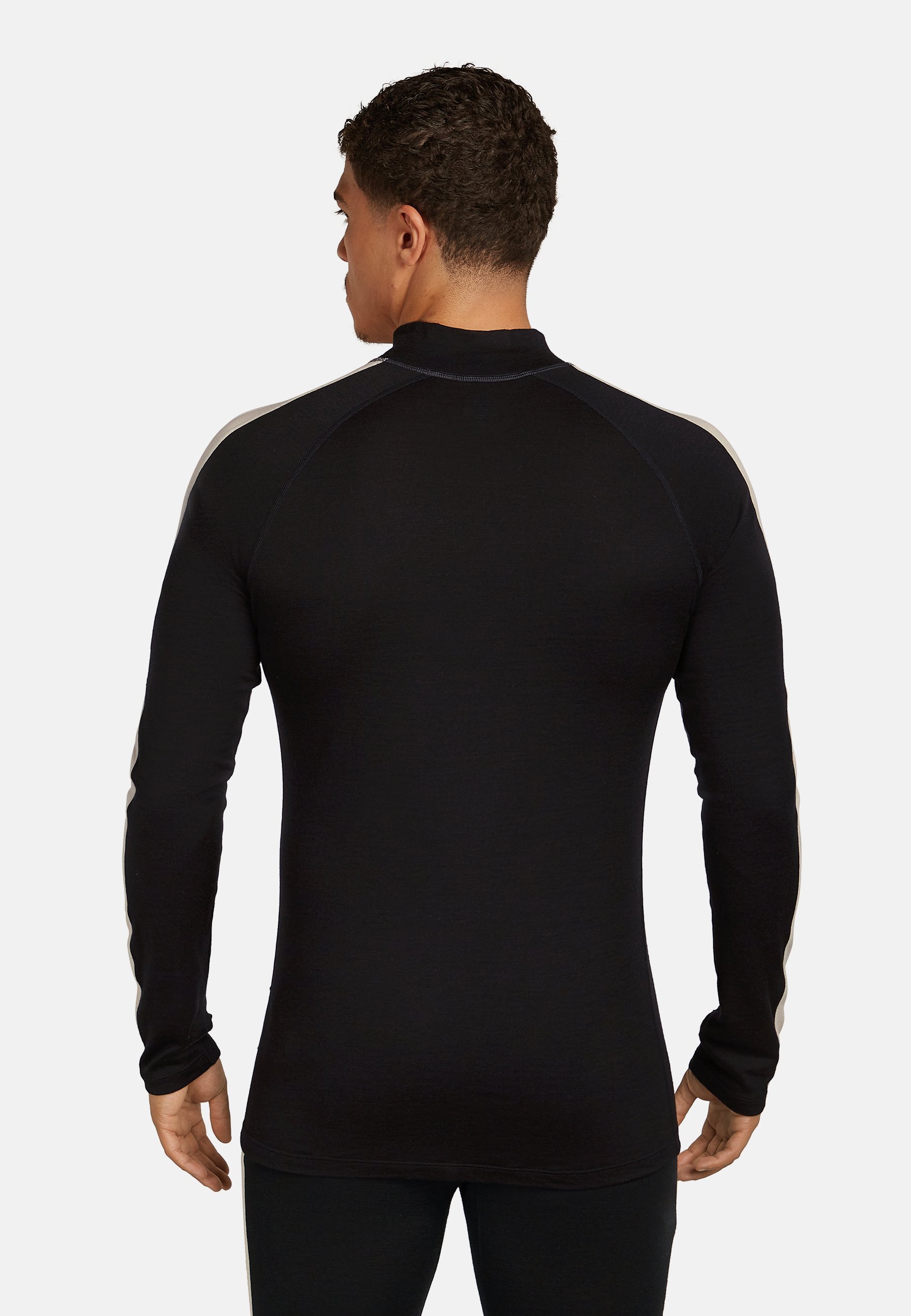 Icebreaker HIGH NECK - Top met lange mouwen - zwart jet hthr ongeverfd cb