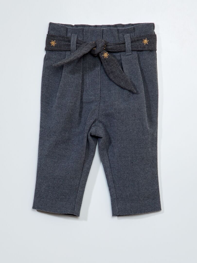 Pantalones de franela - GRIS