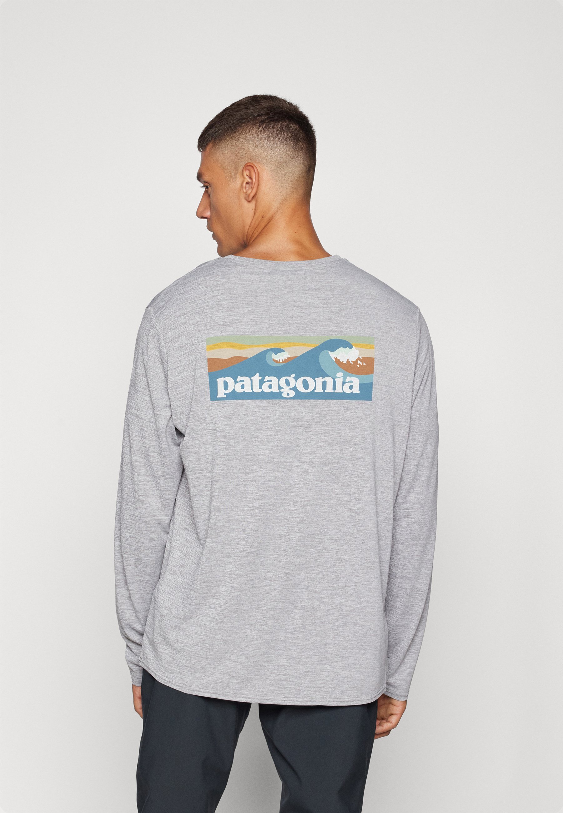 Patagonia DAILY GRAPHIC WATERS - Bluză cu mânecă lungă - albastru abalon/gri pană