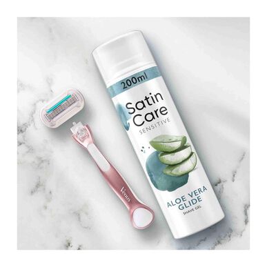Gillette Satin Care Aloe Vera -parranajogeeli 200 ml