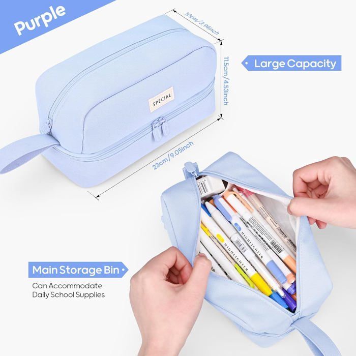 Estuche para lápices - Estuche para lápices para niño - Estuche para lápices para niña - Estuches escolares - Estuche grande - Material escolar - Adecuado para estudiantes