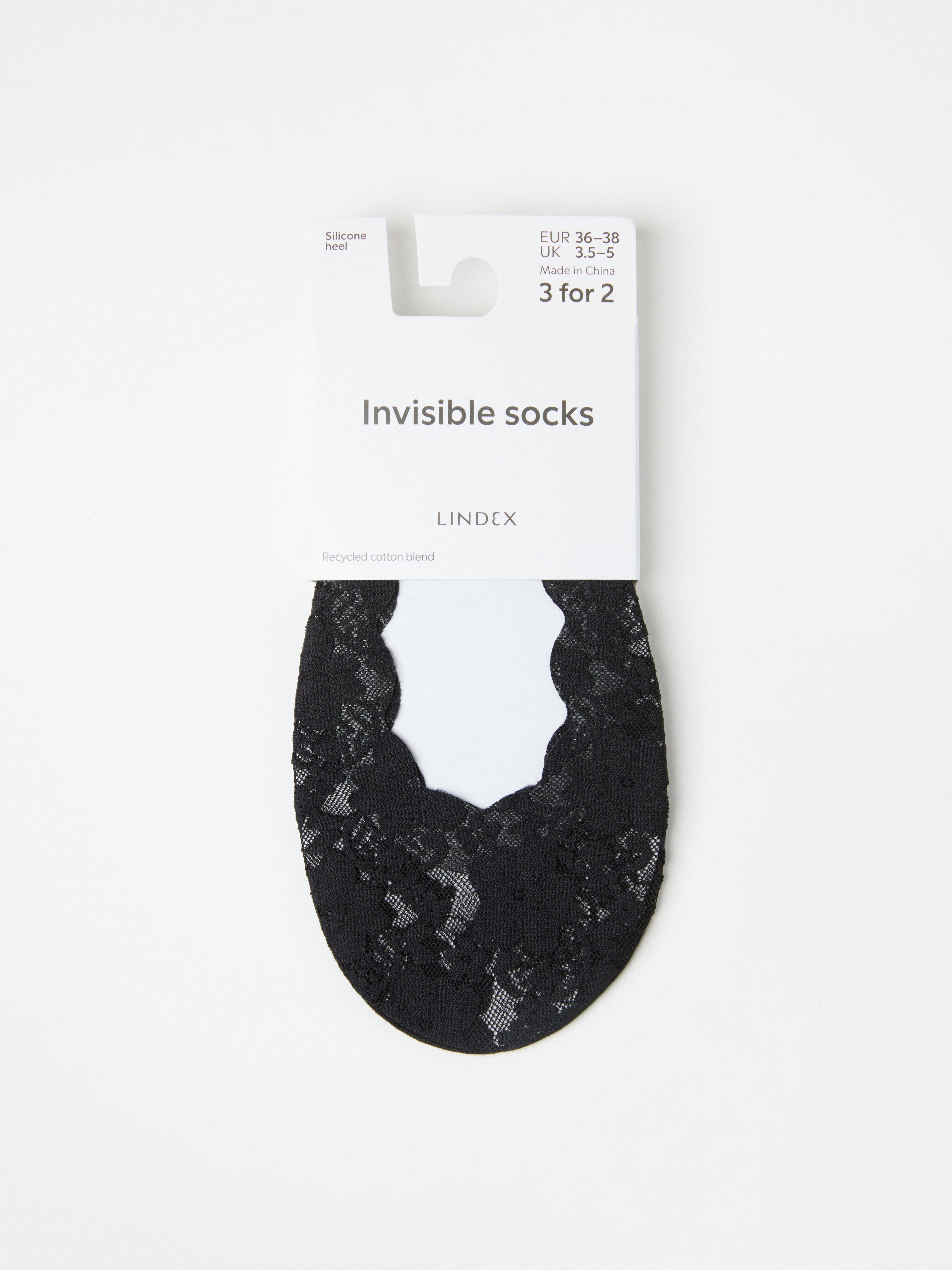 Calcetines invisibles de encaje negros