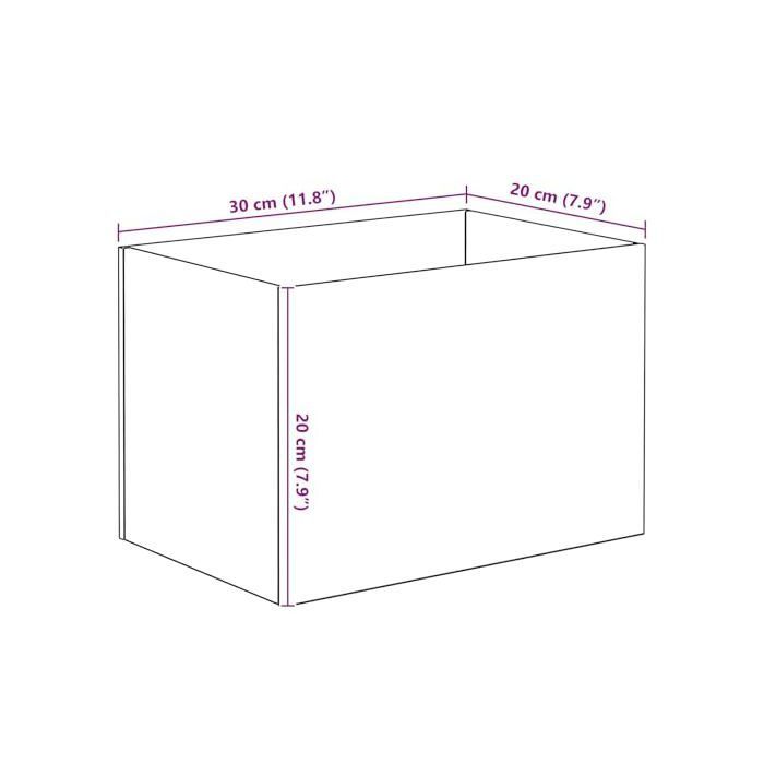 Aquarium en verre - vidaXL - 30x20x20 cm - Blanc - Verre robuste - Bords doux - Utilisation intérieure et extérieure