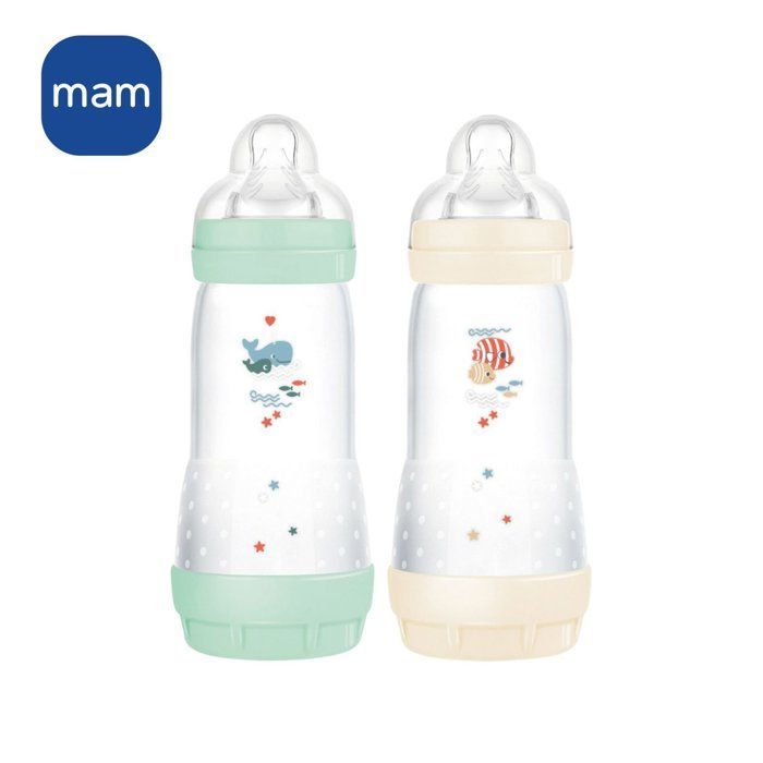 Sett med 2 babyflasker - MAM - Easy Start - Anti-kolikk 