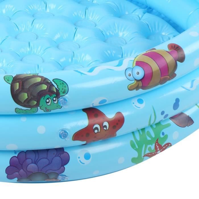 Piscina infantil - QIILU - Modelo redondo - PVC grueso - 90 cm - Azul