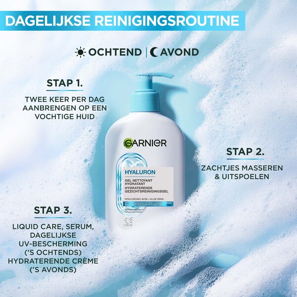 Garnier Hyaluron+ hidratáló arctisztító gél<br>250ml