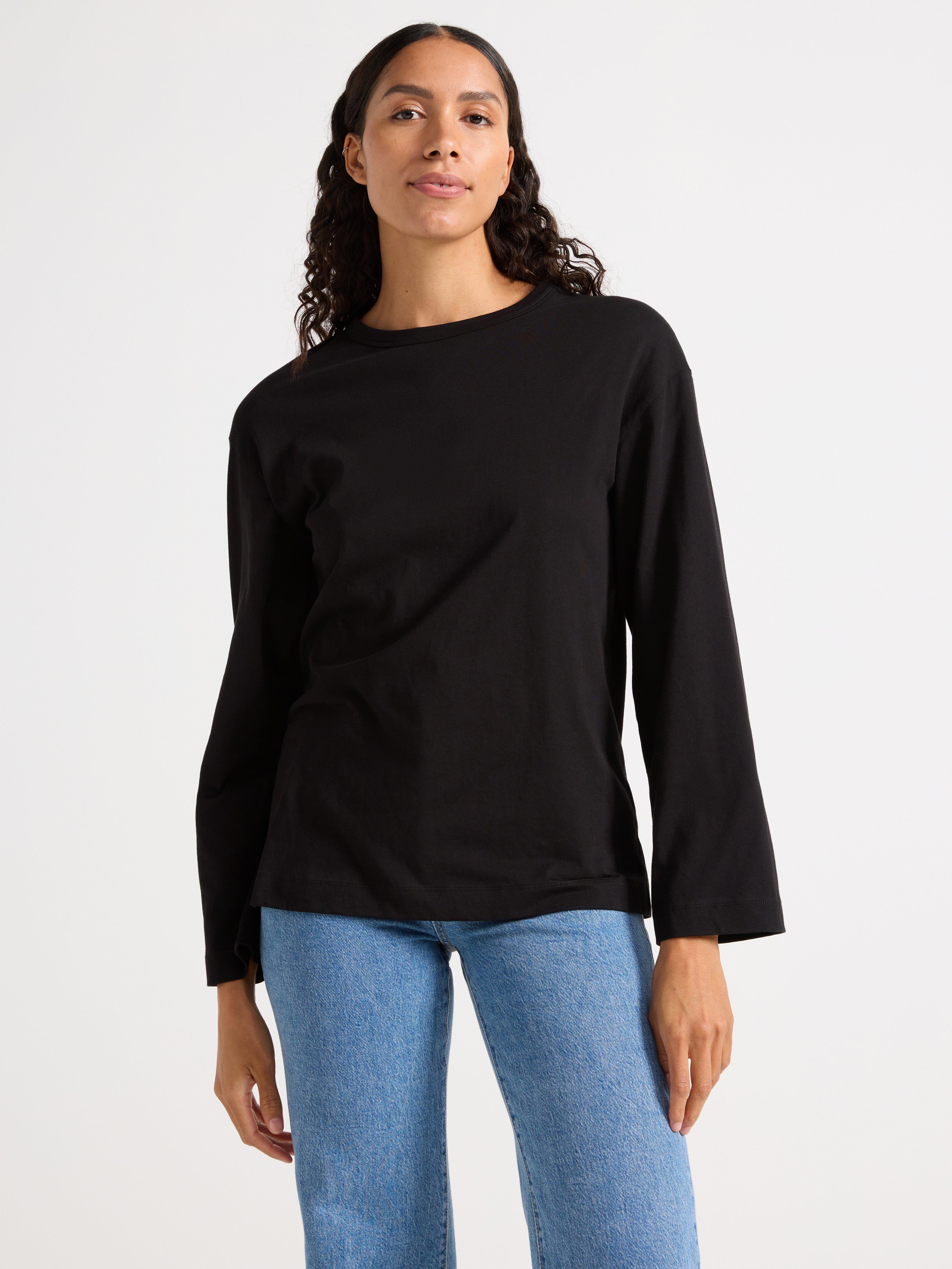 Top de manga larga negro