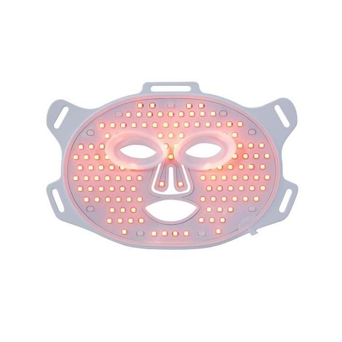 Masque facial LED - YOGHI - Lune De Soie - Blanc - 4 longueurs d'onde - Télécommande incluse