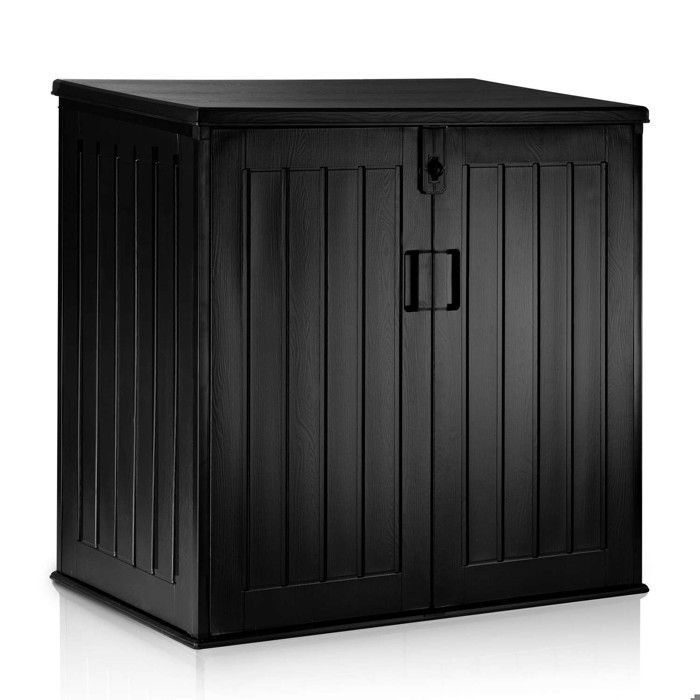 Plonos Garden Storage Box - 116x112.5x71 cm - 775 L - Black - Weatherproof - Padlockable
