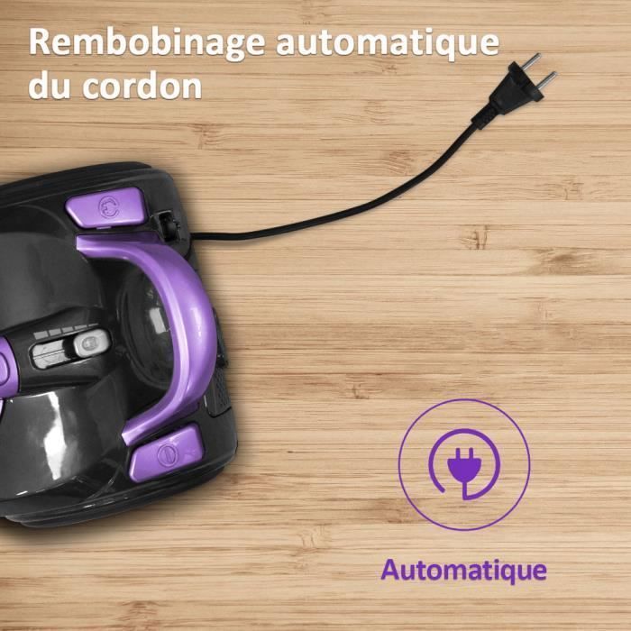 Aspirapolvere ciclonico a traino senza sacco da 1200 W - Capacità 3,0 l - Aspirapolvere leggero per tappeti e pavimenti duri