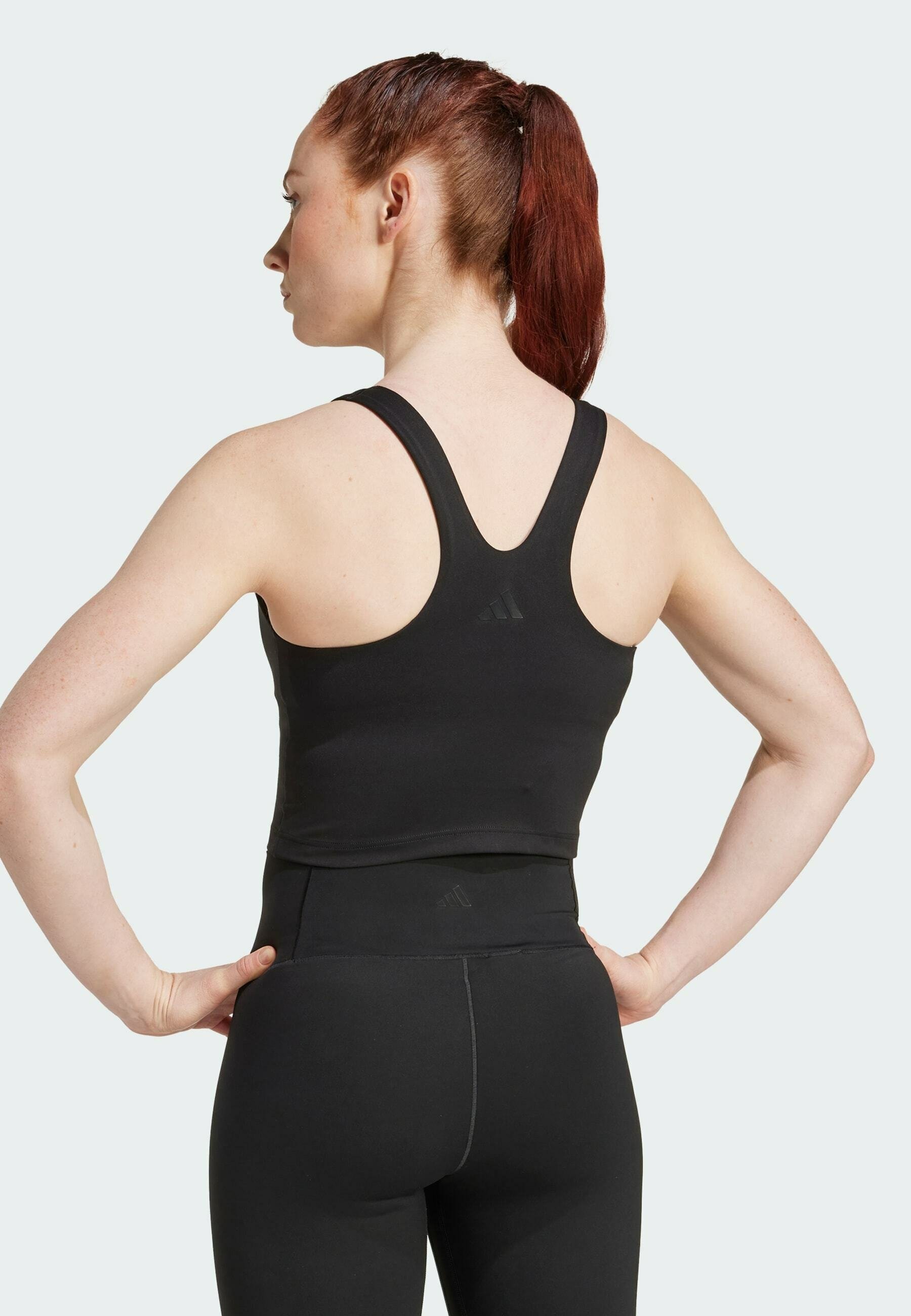 adidas Performance ALL ME - Sportovní podprsenka se střední oporou - černá