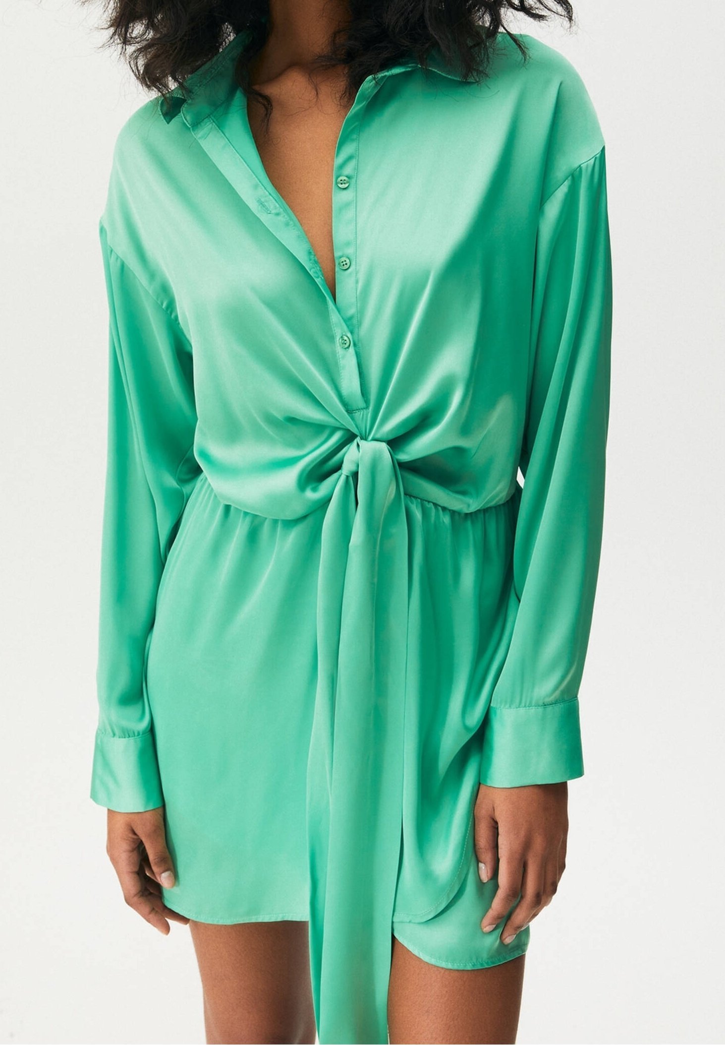 PULL&BEAR overhemdjurk - lichtgroen