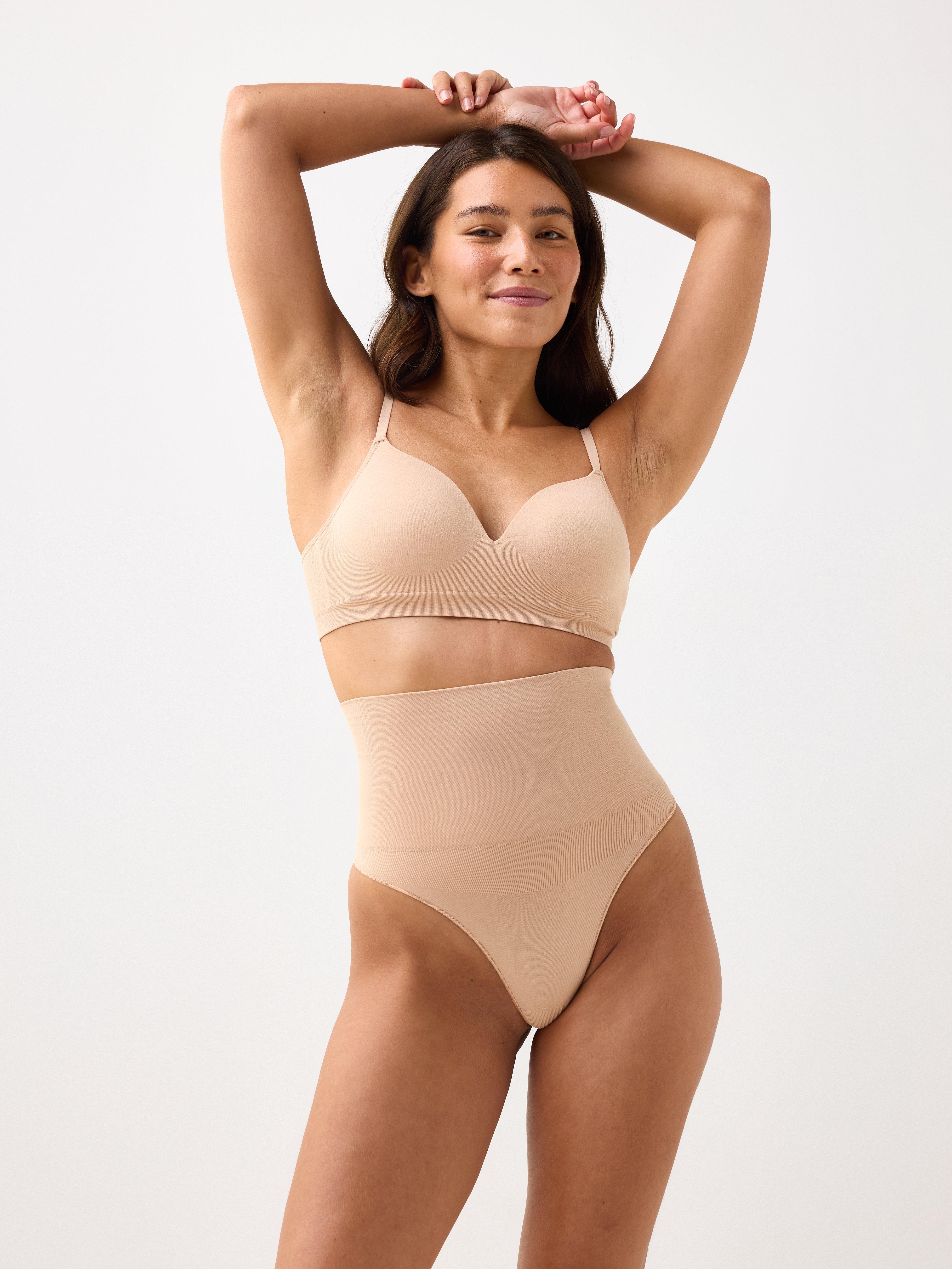 String gainant à maintien zonal beige
