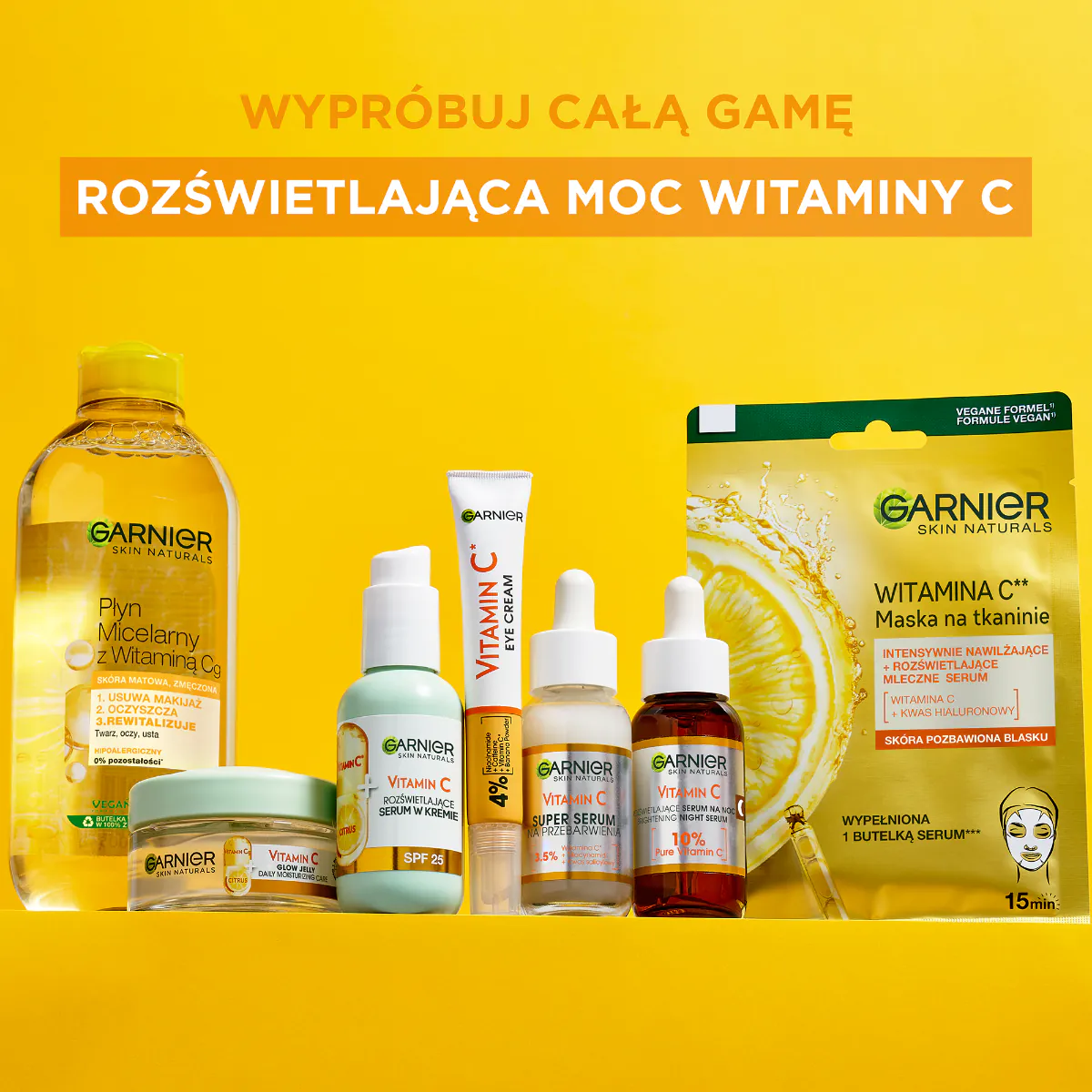 Garnier Skin Naturals Witamina C Rozświetające serum na noc