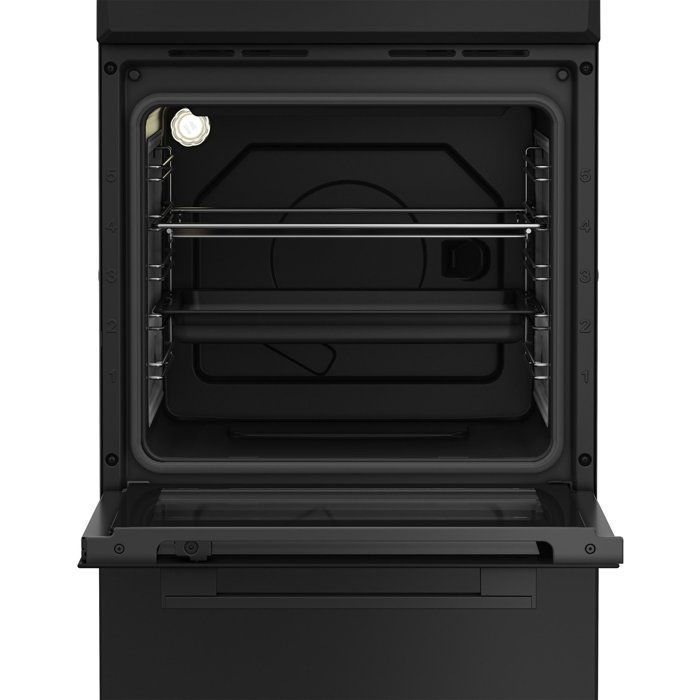 Cuisinière vitrocéramique - INDESIT - I5V3PCB - 4 foyers - 7700 W -  L50 cm - Noir