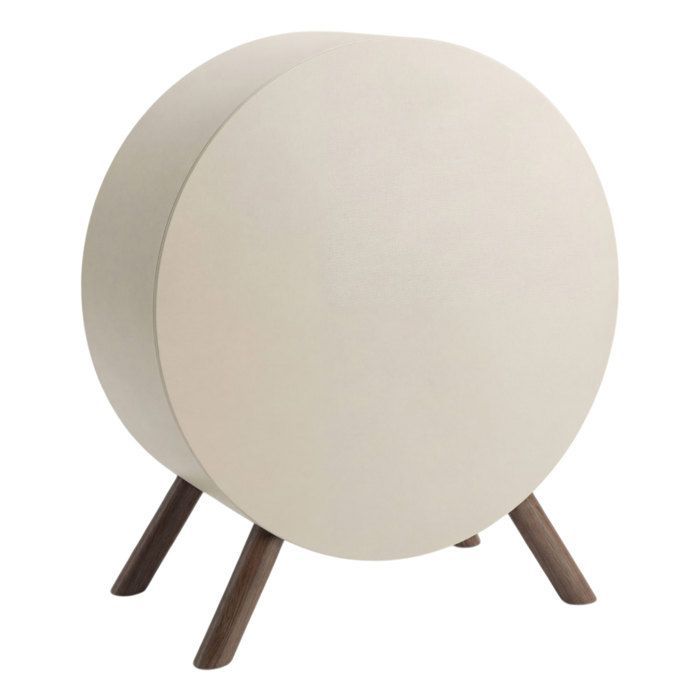 Venere - Cheminée au bioéthanol sur pied 60x72x30 cm avec brûleur 1 litre et pieds en bois de pin taupe