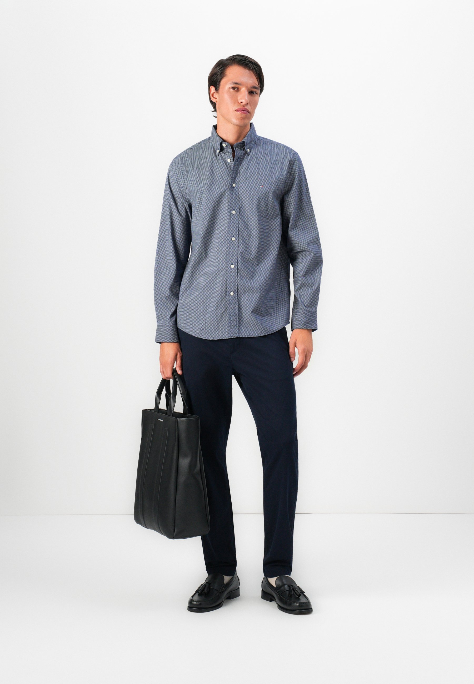 Tommy Hilfiger MICRO PRINT SHIRT - Shirt - preppy marineblauw