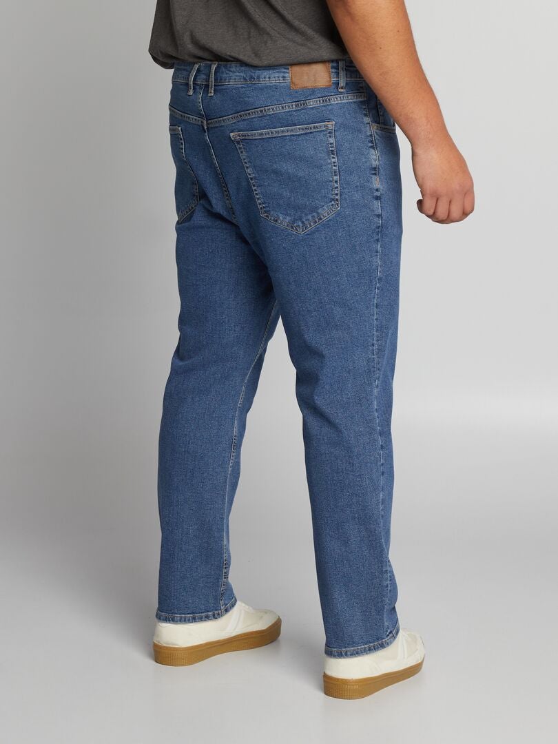 Calça jeans reta com 5 bolsos - L32 - AZUL
