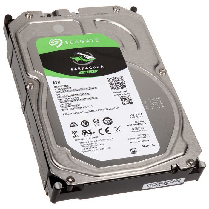 Disque dur interne Seagate Barracuda 8 To SATA III - 3.5 pouces - 7200 RPM