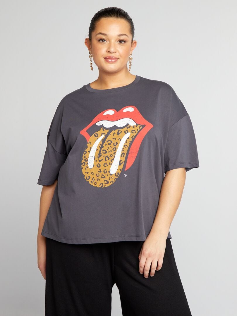Rolling Stones T-shirt met korte mouwen - GRIJS