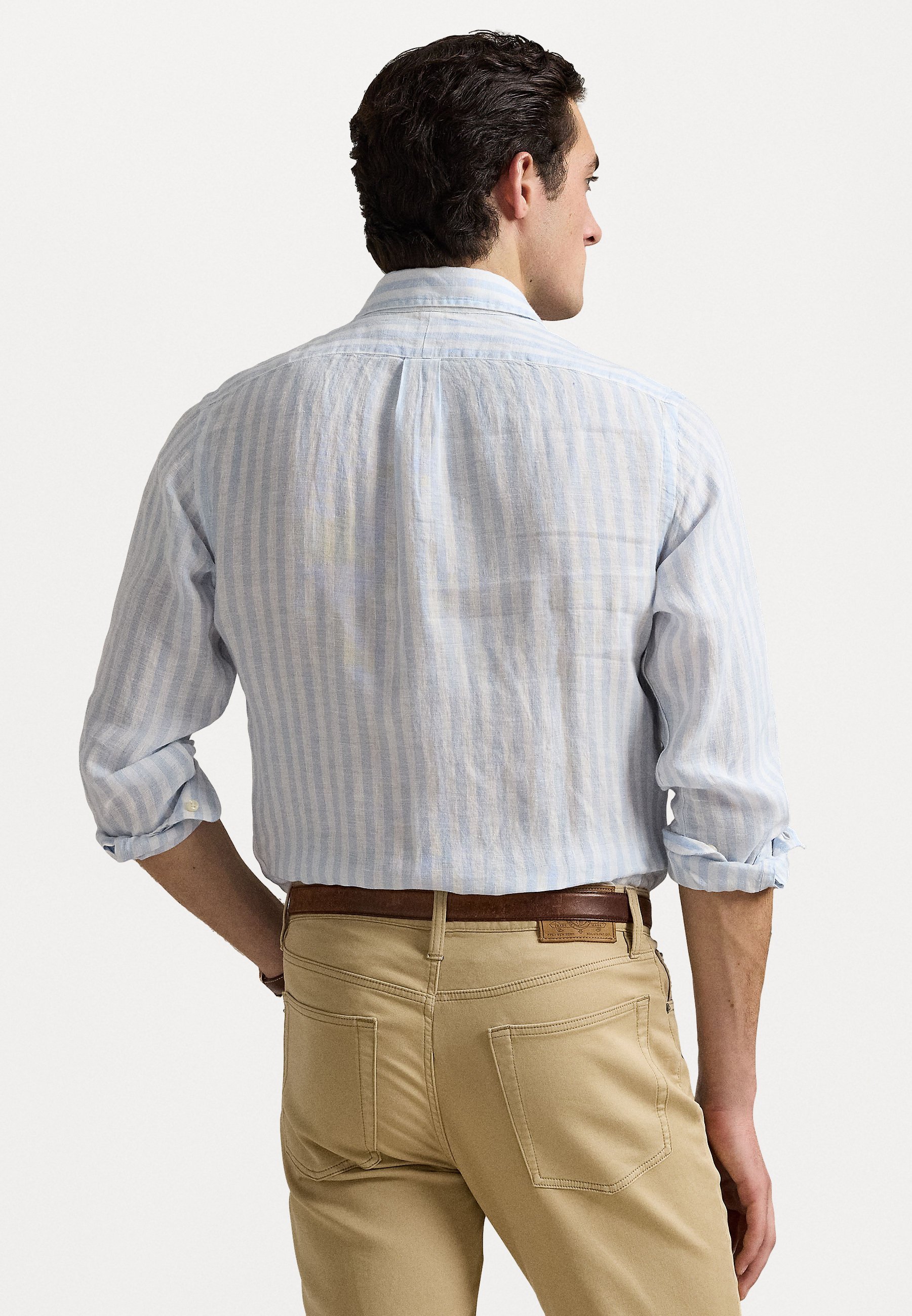 Polo Ralph Lauren sportshirt met lange mouwen - Shirt - kantoorblauw/wit