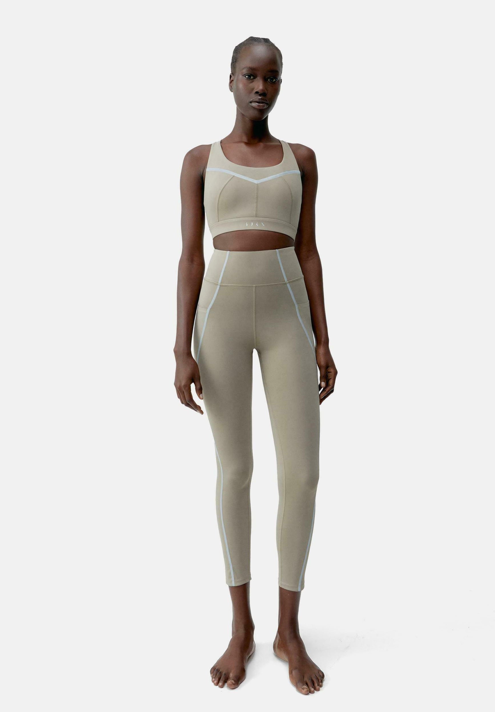 Soutien-gorge de sport Born Living Yoga à maintien moyen - beige