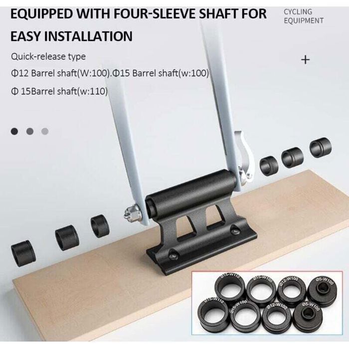 Support de fixation de fourche de vélo - PZCC - Axe traversant à dégagement rapide - Aluminium - 11x6.2x4 cm - 0.55 kg