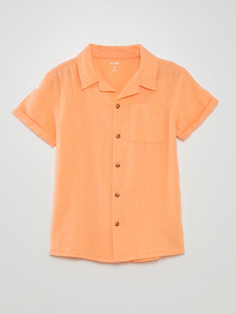 Camisa de manga corta - NARANJA