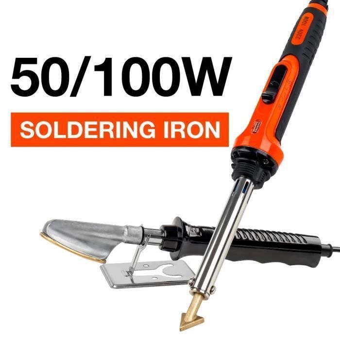 Soldador para reparación de parachoques de coche, estación de soldadura con temperatura ajustable, herramienta de planchado, 50W, 100W