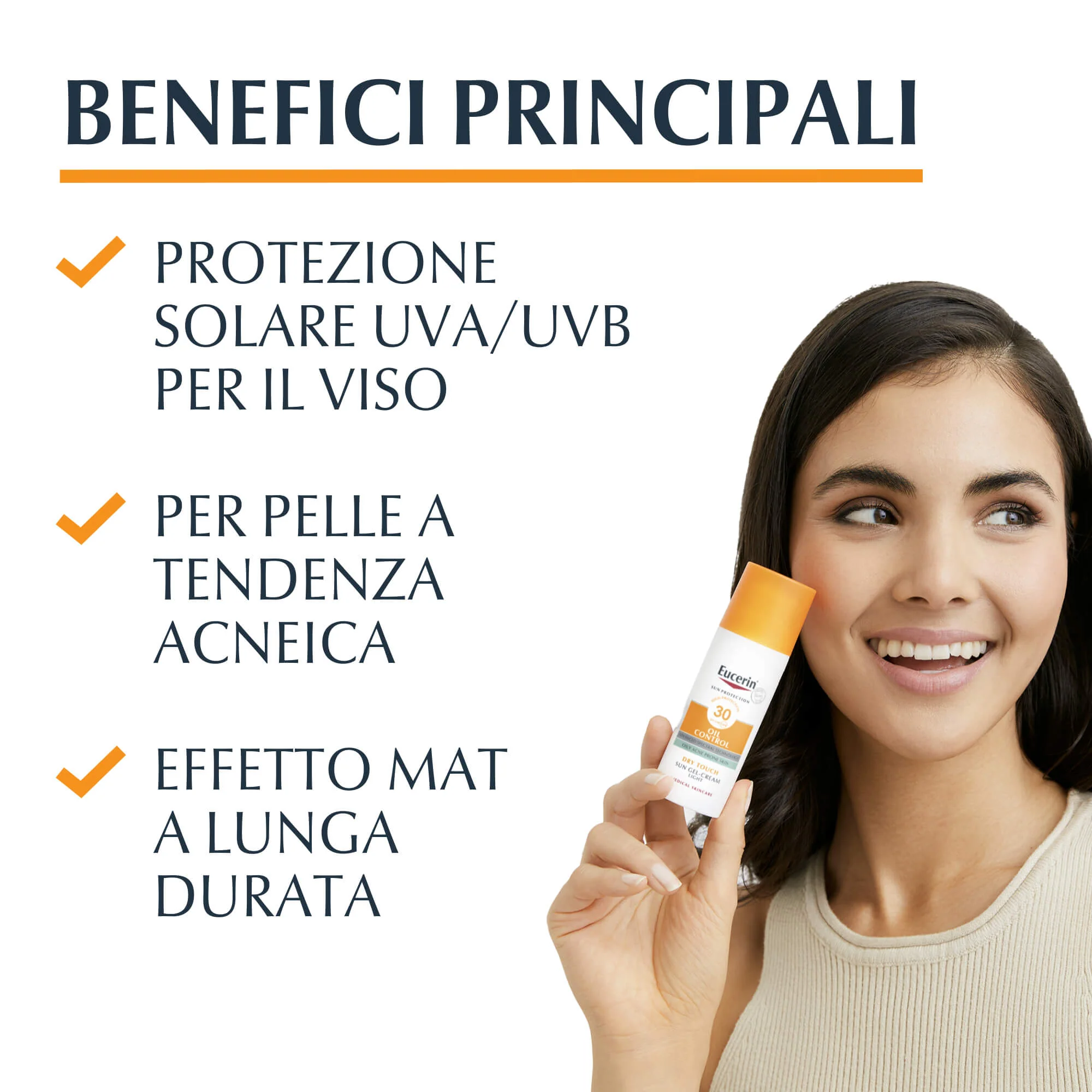 Sun Protection Oil Control Sun Face Gel-Creme Dry Touch SPF50+ - Solare viso alta prot.