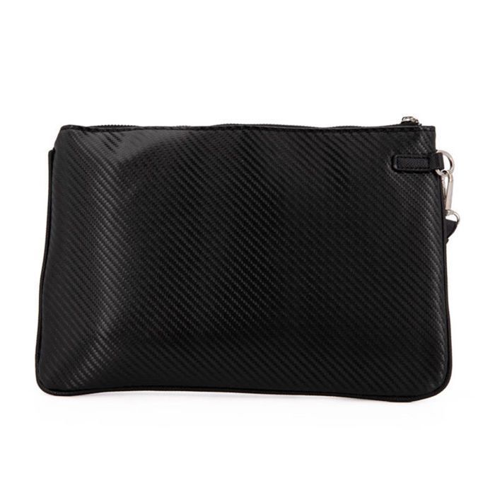 Handgelenktasche in Carbon-Optik mit Struktur, 30 x 20 x 2 cm, Herren, BILL TORNADE